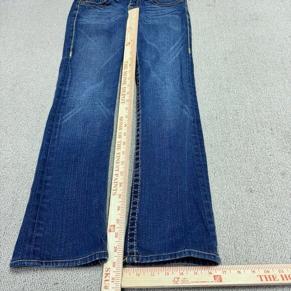 True Religion Jeans Straight Leg Blue Pockets Women’s Size 28 - Picture 3 of 12